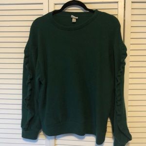 Soft sweater with ruffle detail